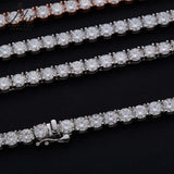 6.5mm Tennis Bracelet/Necklace Exquisite D-Color Moissanite Unisex Elegant Jewelry Anniversary Gift Allergy-Resistant