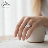 Heart Moissanite Ring with 3CT D Color Moissanite S925 10k 14k 18k Plated White Yellow Rose Gold Wedding Engagement Charm Jewely