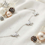 Butterfly Necklace with2.4CT D Color Marquise Cut Moissanite S925 Plated White Yellow Rose Gold Chain Engagement Chrisrmas Daily