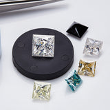 Moissanite Stone Moissanite Stone 0.35ct-5ct Colorful VVS1 Princess Shape Excellent Beads For Women's Jewelery Diamond Ring