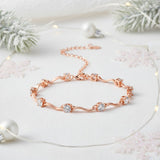 Moissanite Curve Wave Bracelet Adjustable Chain Chic Women’s Jewelry Subtle Sparkle Minimal Design Everyday Wear