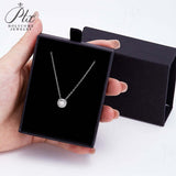 Moissanite  Pendant Luxury 1 Carat VVS1 Rose Gold K Red Color Necklace Clavicle Chain GRA Certified Lab Diamond Women Charms