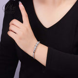 925 Sterling Silver Openable Moissanite Bracelet - 2025 Exquisite Jewelry for Women Ideal Gift for Weddings and Anniversarie