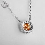 Holycome Pendant 925 Silver 38cm-42cm  Moissanite VVS1 Engagement Pendant Necklace for Women Anniversary Gift