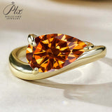 S925 Ring With 3CT Pear Shaped Moissanite D Color/Ruby/Sapphire/Colombian Emerald /Zambian Emerald VVS1 Clarity Customized For Banquet & Festival Gifts