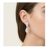 Moissanite Earrings with 4CT Multicolor Pear Marquise Cut Moissanite 925 Silver Ear Stud for Woman Fashion Daily Christmas Jewely