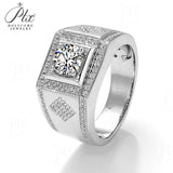 Round Moissanite Rhombus Shape Ring for Men Gifts For Festivals And Anniversaries