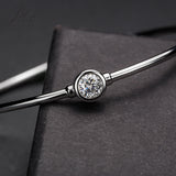Round Closed Bracelets Set with Moissanite These Bracelets Are Exclusively for Women and Make An Ideal Engagement Gift