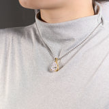 8-16 CT Custom Necklace Pear Cut Moissanite White 925 Sterling Silver Jewelry High-Quality Premium Christmas Gift Hypoallergenic