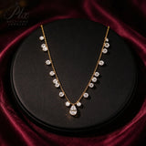 Lab Grown Diamond Necklace 10K4K/18K Gold Pear/Round Shape DEF Color Pendant Hypoallergenic Direct from Factory Daily Office Wear Perfect Gift