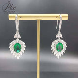 0.8-7CT Oval Cut Ruby/Sapphire/Colombian Emerald Earrings Lab-Grown Gemstone Jewelry Gift for Christmas Easter Hypoallergenic