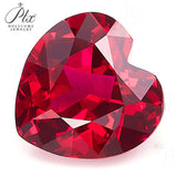 Loose Multi-Size Heart-Shaped Lab-Grown Rubies Exquisite Jewelry Raw Materials Certificate Available