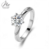6 Prong Round Moissanite Twisted Pavé Ring Women Only Gifts For Festivals And Anniversaries