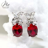 Moissanite Earrings Emerald/Ruby/Sapphire Styles 925 Silver Gift-Ready Hypoallergenic Fade-Resistant Factory-Direct Women Only