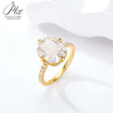 Cushion-Cut Moissanite Ice-Flake Cut Ring 10K/14K/18K Gold Classic Design Sparkling Engagement & Wedding Jewelry Gift