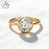 3ct Moissanite Round Stone Ring D White S925 White Gold Yellow Gold Rose Gold Classic Luxury Women Jewelry Daily Fashion