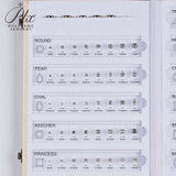 CUSTOM ZIRCON SETS - COMPARISON CHART FOR VARIOUS SHAPES AND SIZES SUITABLE FOR JEWELRY TOOLS
