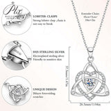Heart-shaped Clover Necklace 925 Sterling Silver with Moissanite Round Cut VVS1 Jewelry Gift for Women’s Special Occasions