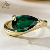 S925 Ring With 3CT Pear Shaped Moissanite D Color/Ruby/Sapphire/Colombian Emerald /Zambian Emerald VVS1 Clarity Customized For Banquet & Festival Gifts