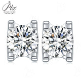 U Shape Inset Moissanite Stud Earrings Women Only Gifts For Festivals And Anniversaries
