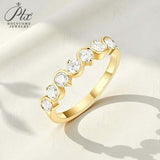 Diamond Eternity Ring with 0.7CT D Color Round Moissanite 10k 14k 18K Gold Plated 925 Silver for Women Wedding Engagement Jewely