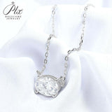 1-3CT Moissanite Necklaces Pendant Women Girls Birthday&Christmas Gift Chain Jewelry 925 Sterling Silver GRA