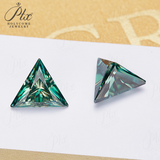 100% Real Moissanite Stone Triangle Cut Multicolor VVS1 Loose Beads With Certificate For Women Jewelry Making Charms Wholesale
