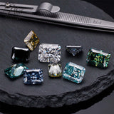 Loose Moissanite Stone 1 Carat Size 5x7mm Lab Grwon Diamond Brilliant Radiant Cut D Color  charms for jewelry making