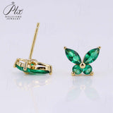 925 Sterling Silver Moissanite Lab Grown Gemstone Marquise Round Butterfly Stud Earrings Banquet Gift