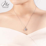 Moissanite Necklace Sunflower Pendant Multicolor Round Cut 1ct Women Wedding Party Engagement Special Gifts Charms Fine Jewelry