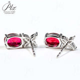 Moissanite Earrings Emerald/Ruby/Sapphire Styles 925 Silver Gift-Ready Hypoallergenic Fade-Resistant Factory-Direct Women Only