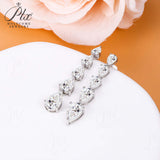 Pear-shaped Earrings Set with D/VVS Grade Moissanite & Colored Gemstones  This Jewelry Is An Ideal Choice for Party Gifts