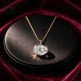 Lab Grown Diamond Necklace 14K/18K Gold Oval Shape 2/3ct DEF Color Pendant Hypoallergenic Direct from Factory Daily & Office Wear Perfect Gift