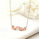 Moissanite Necklace with3CT D Color Asscher/Emerald Cut Moissanite S925Plated White Yellow Rose Gold Chain Engagement Daily Gift