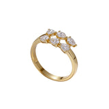 1.8CT Moissanite Pear Cut Minimalist Open Ring White Gold Yellow Gold Rose Gold Radiant Light Women Fine Jewelry