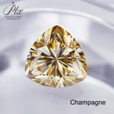 Lab Grown Loose Moissanite Diamond Wholesale Multicolor Trillion Shape VVS1 Clarity for Gemstone Making GRA Certificate Beads