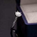 Twisted Braid Round Moissanite Ring Women Only Gifts For Festivals And Anniversaries
