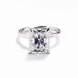 Ruby/Sapphire/ZambiaMoissanite Plated 11-Color Radiant-Cut Ring Classic Ladies' Jewelry Holiday Gift Anti-Allergic