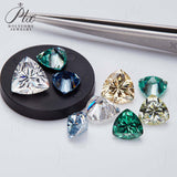 Lab Grown Loose Moissanite Diamond Wholesale Multicolor Trillion Shape VVS1 Clarity for Gemstone Making GRA Certificate Beads
