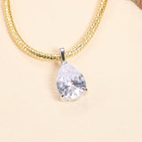 8-16 CT Custom Necklace Pear Cut Moissanite White 925 Sterling Silver Jewelry High-Quality Premium Christmas Gift Hypoallergenic