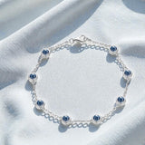 Moissanite Bracelet with 2.4CT D White/Black/Vivid Blue/Green Round Moissanite 925 Silver Plated Gold Women Man Party Gift Daily