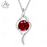 Women's 925 Sterling Silver Necklace 1.0ct D Color VVS1 Moissanite Halo Pendant Passes Diamond Tester Jewelry Gift