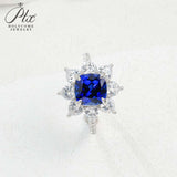 Customize Ring Cushion Cut Lab Grown Ruby Sapphire Columbia 925 Silver No Fade Hypoallergenic Anniversary Gifts Party Banquet