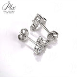 Elk Deer Shape 925 Sterling Silver 0.6CT Round  Moissanite Stud Earrings