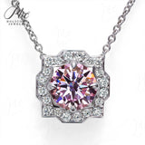 Moissanite 1ct Multicolor Classic Herry Necklace Pendant 925 Sterling Sliver Wedding/Birthday Jewely With Certificates Charms