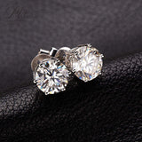 Classic 6 Prong Setting Moissanite Stud Earrings Women Only Gifts For Festivals And Anniversaries