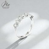 Diamond Eternity Ring with 0.7CT D Color Round Moissanite 10k 14k 18K Gold Plated 925 Silver for Women Wedding Engagement Jewely