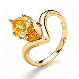 5ct Moissanite Ring Marquise Cut GRA Certificate Champagne Color VVS1 925 Sterling Silver Non‑Fade Versatile Daily Anniversary Party Ring for Her