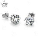 Classic 6 Prong Setting Moissanite Stud Earrings Women Only Gifts For Festivals And Anniversaries