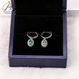 Total 4ct Green Oval Moissanite Drop Earrings with Certificate Passed Diamond Test Women 's Jewelry Christmas Gift S925 Silver